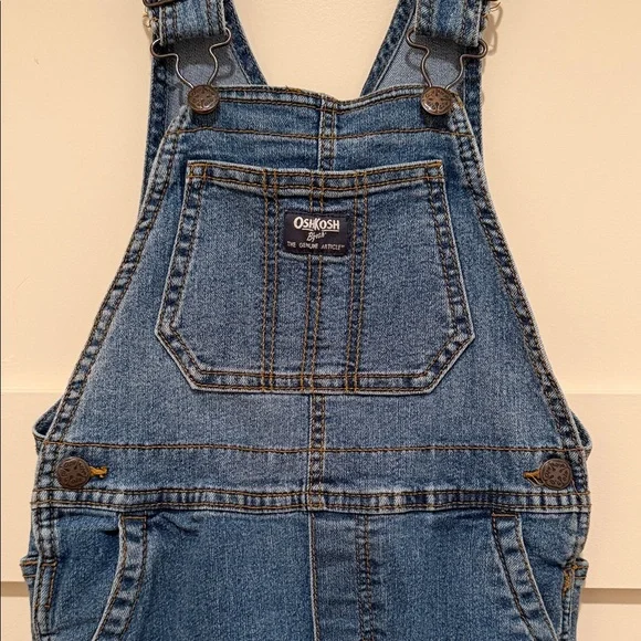 🧵 OshKosh B’gosh 5T Denim Overalls | Classic Vestbak Toddler Jean Dungarees - Picture 8 of 9